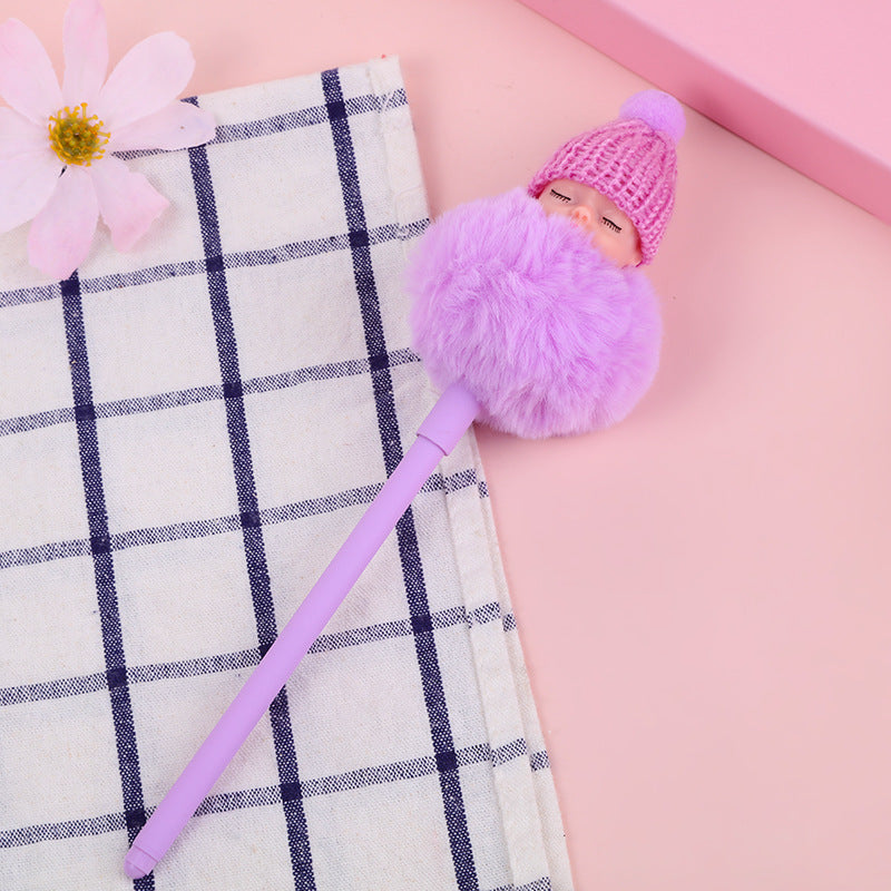 Wholesale Doll Hair Ball Plastic Ballpoint Pen