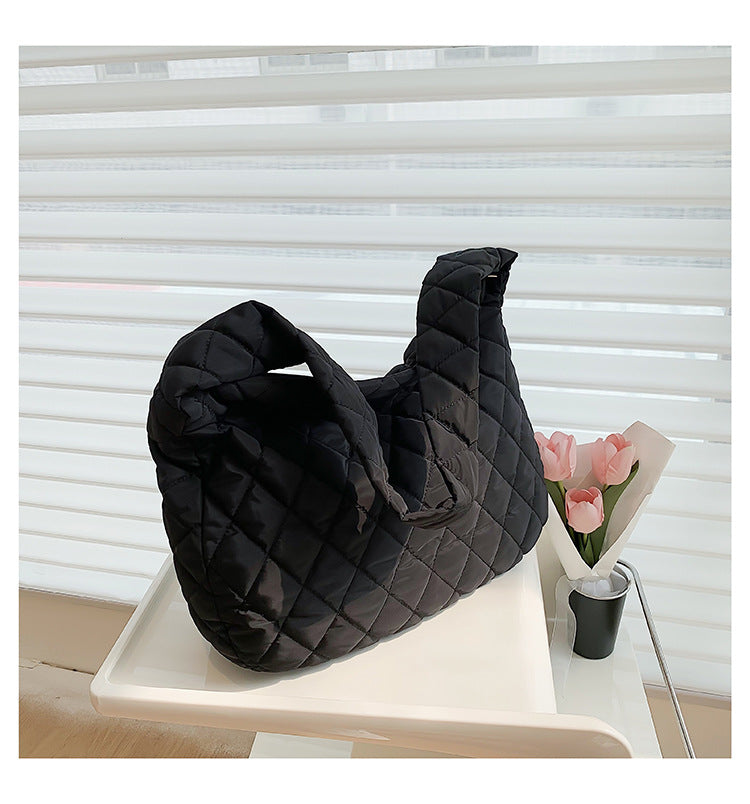 Bolso de hombro de poliéster bordado rombo retro al por mayor