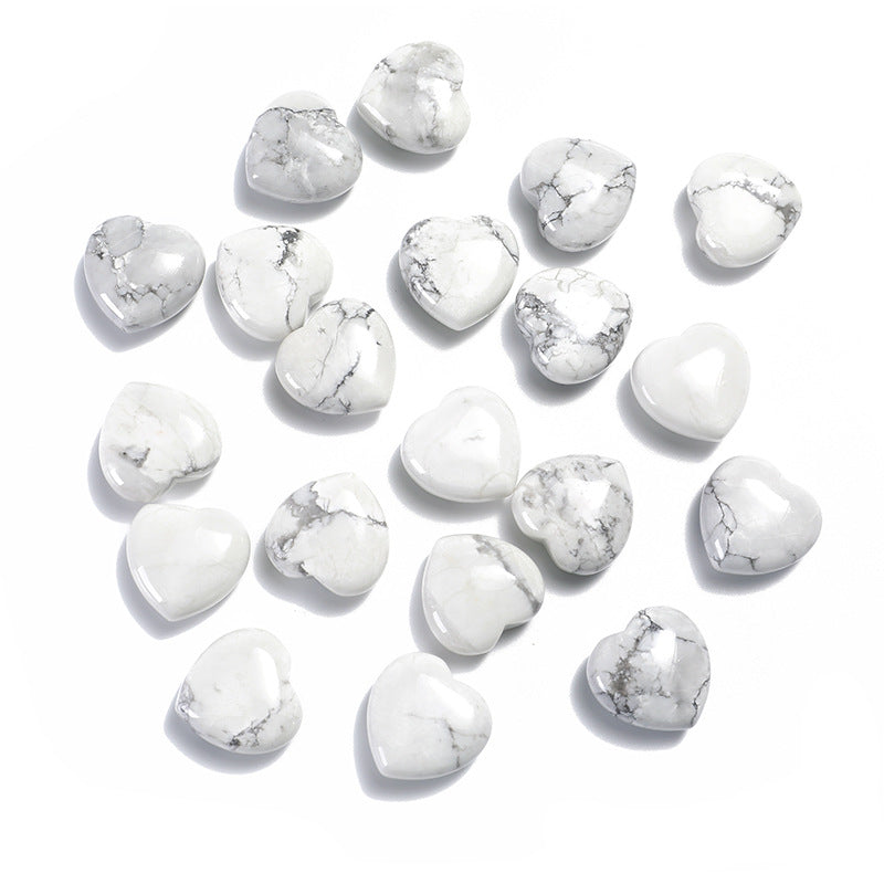 Wholesale 50PCS 15*15*9mm Small Heart Natural Stone Beads