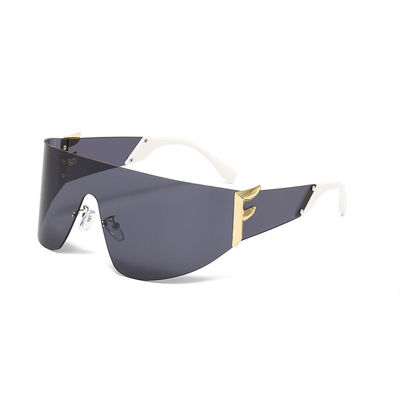 Wholesale PC Futuristic One-Piece Sunglasses for Men and Women