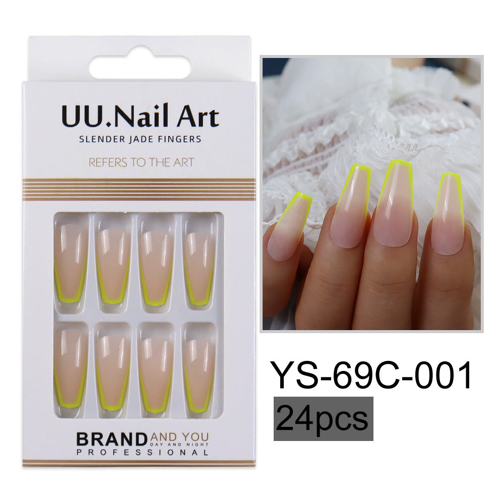 Parches de mejora de uñas extendidas de color sólido sólido de plástico al por mayor