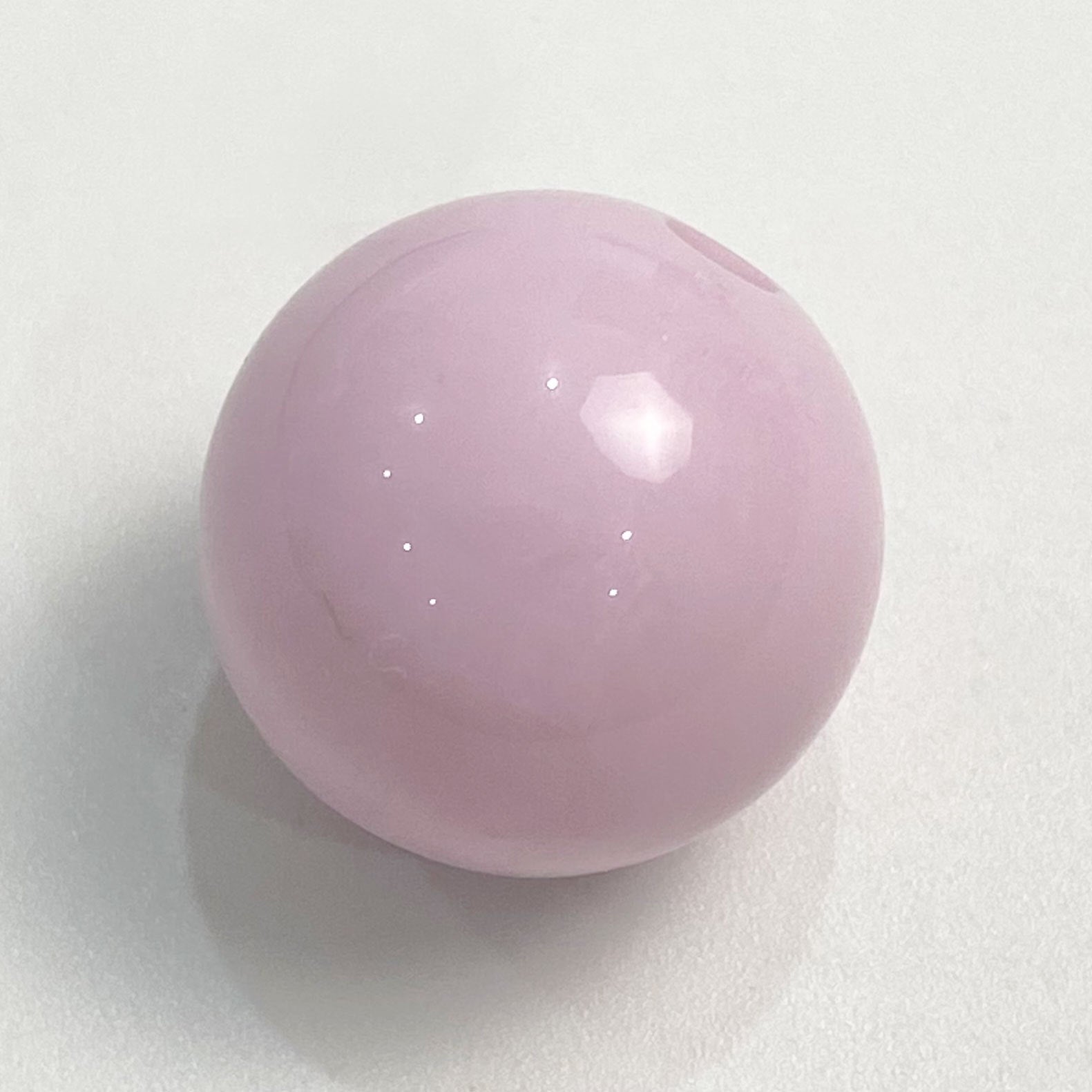 Wholesale 10pcs/pack Creamy Straight Hole Solid Color Round Beads