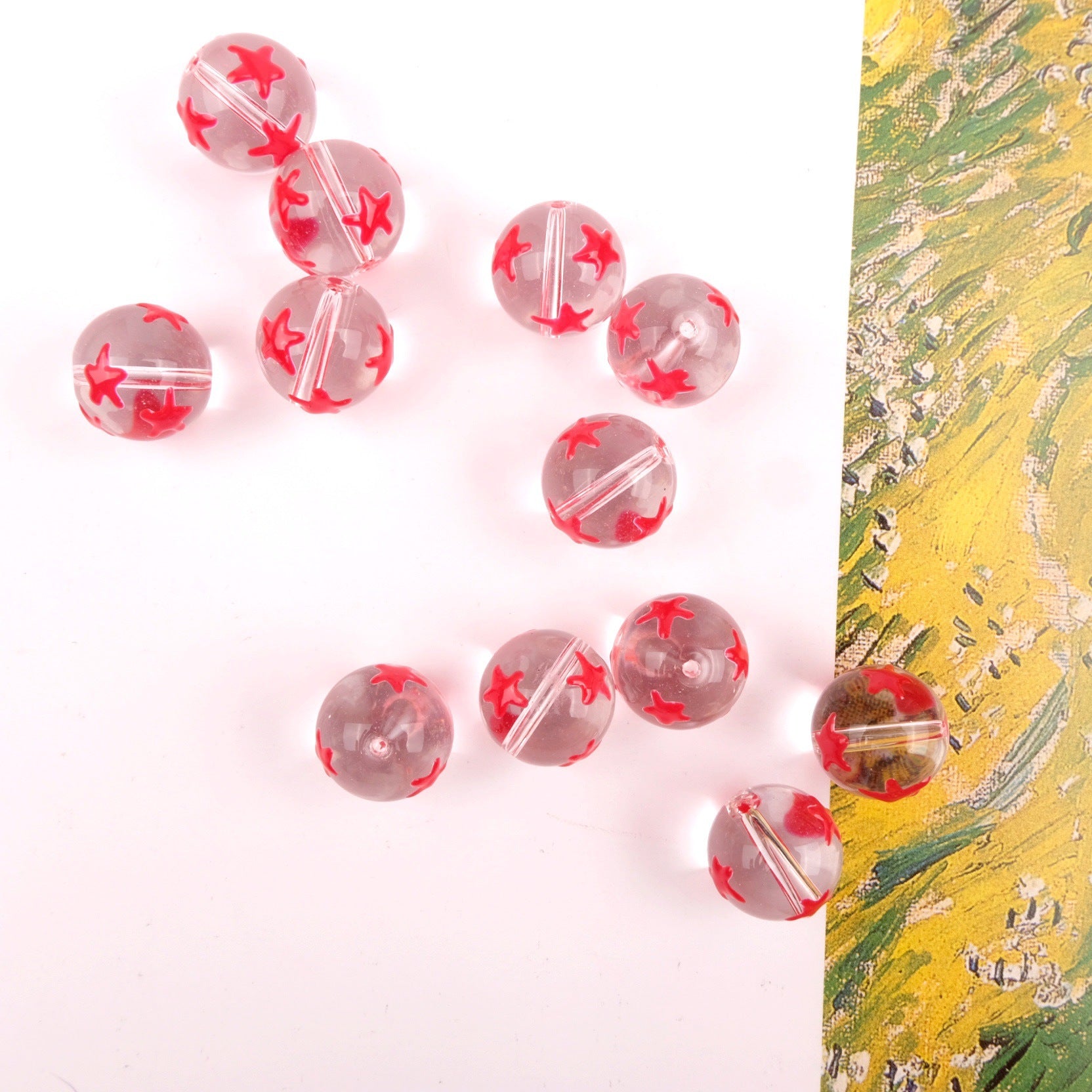 Cuentas de accesorios de joyería DIY de vidrio de dibujos animados de 12MM al por mayor