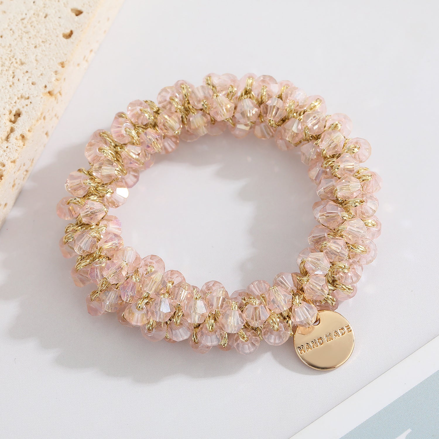 Wholesale Resin Polychrome Crystal Pearl Hair Rings