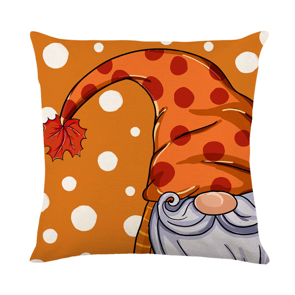 Wholesale Thanksgiving Throw Pillow Cover Linen Maple Leaf Printing Home Pillow Cushion Cover