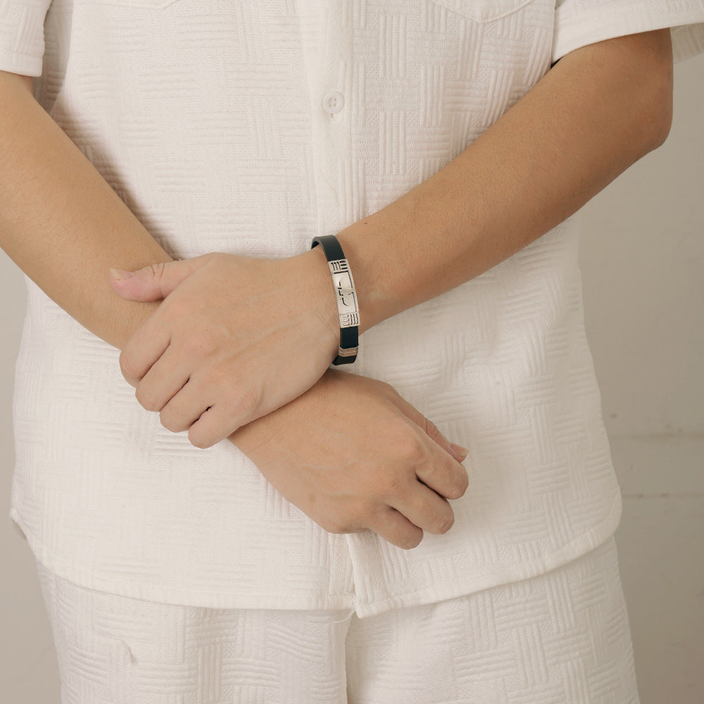 Wholesale Hollow Out Men's Bracelet Stainless Steel