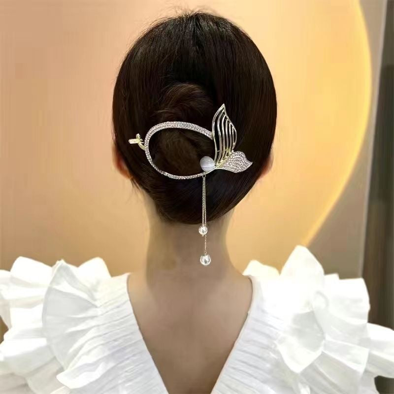 Wholesale Pearl Fishtail Alloy Hair Clips