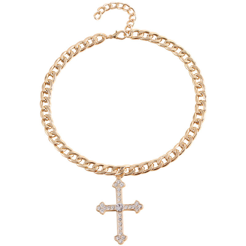 Wholesale Zinc Alloy Cross Pendant Necklace