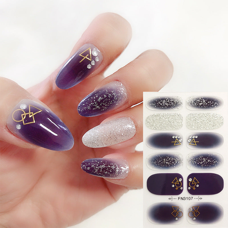 Wholesale Plastic Flash Powder Gilded Nail Stickers
