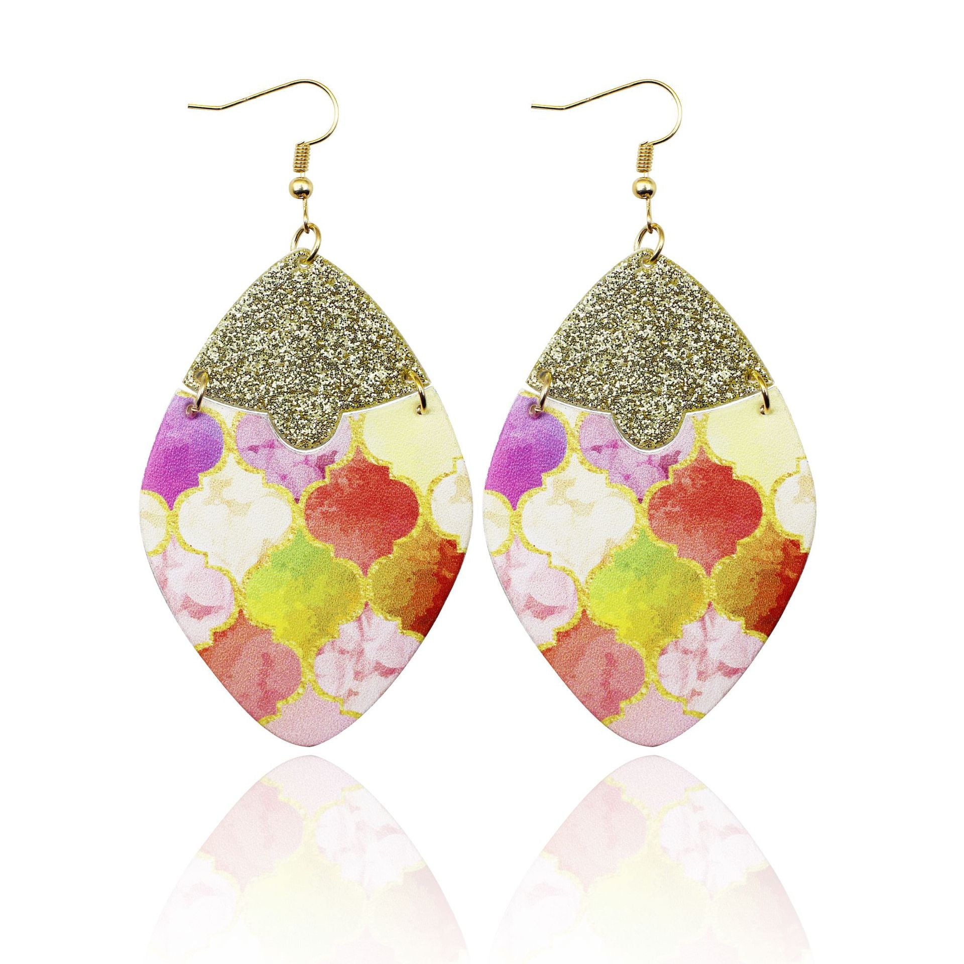 Pendientes De Cuero Tótem Floral Barroco al por mayor