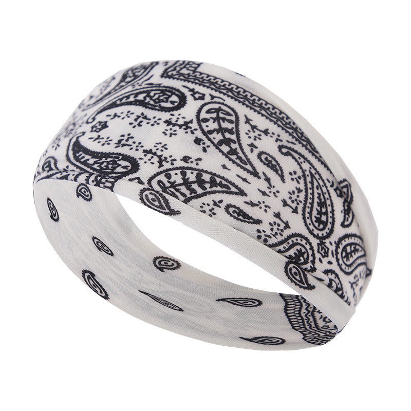 Venda al por mayor lazo elástico del pelo de la tela de la cruz del lado estrecho