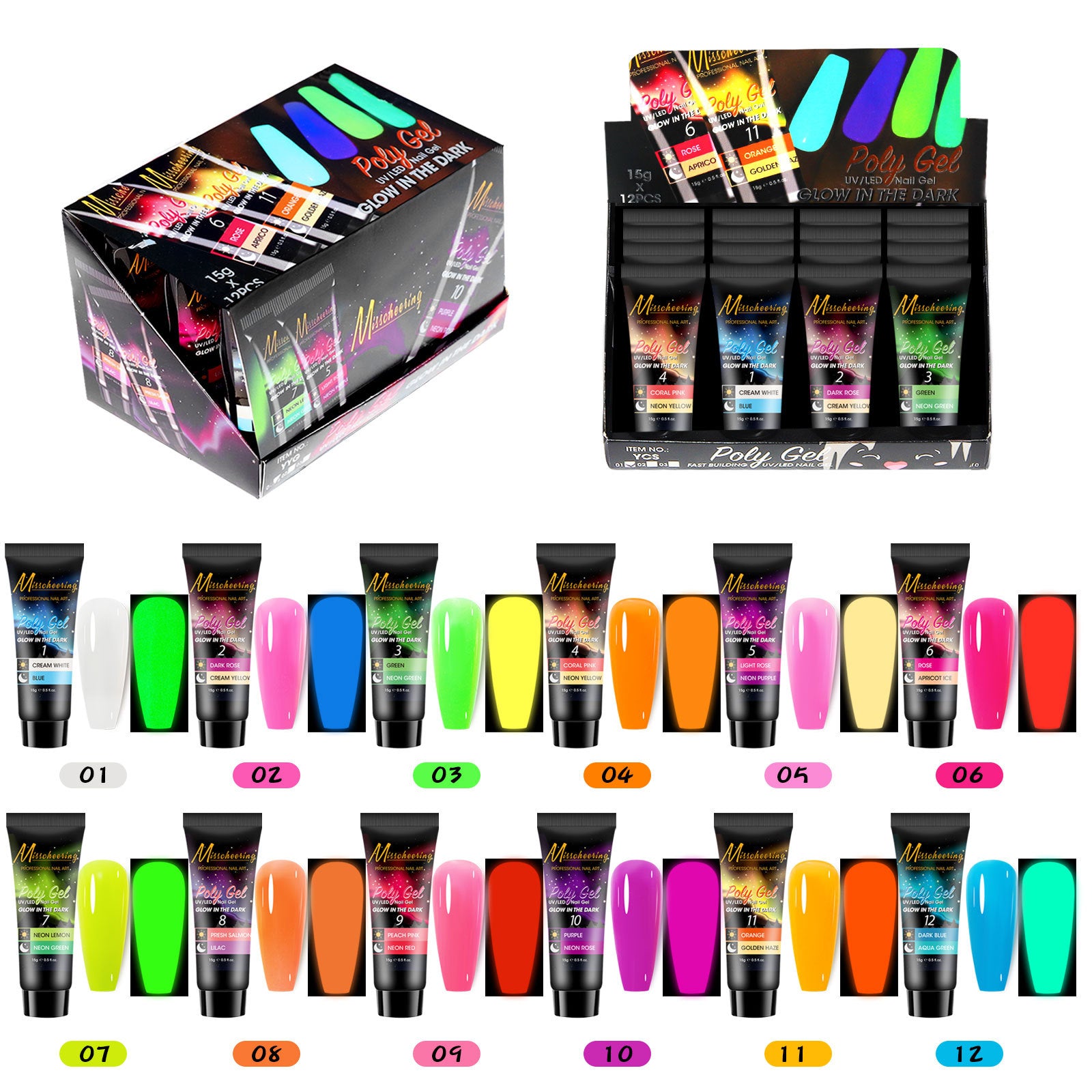 Venta al por mayor Pegatinas de uñas Juego de lentejuelas de pegamento de extensión rápida