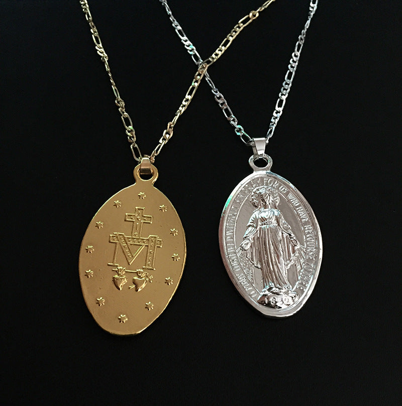 Wholesale Alloy Virgin Mary Pendant Necklace