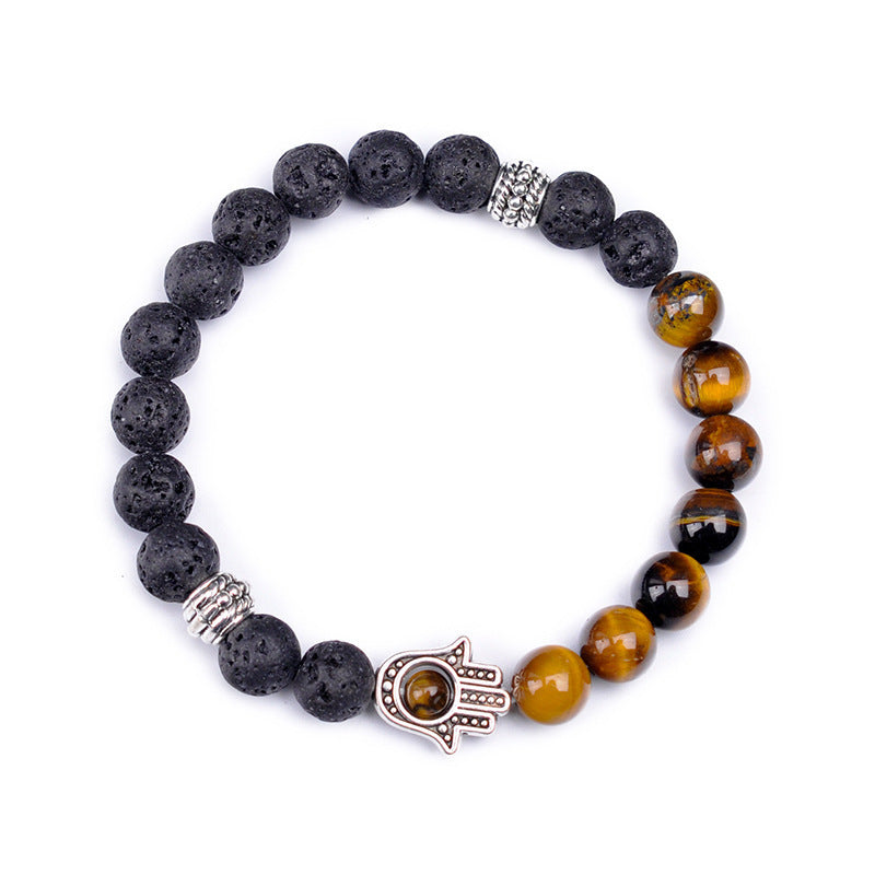 Wholesale Handmade Beaded Volcanic Stone Bracelet