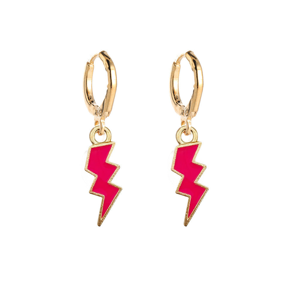 Wholesale Color Lightning Alloy Earrings