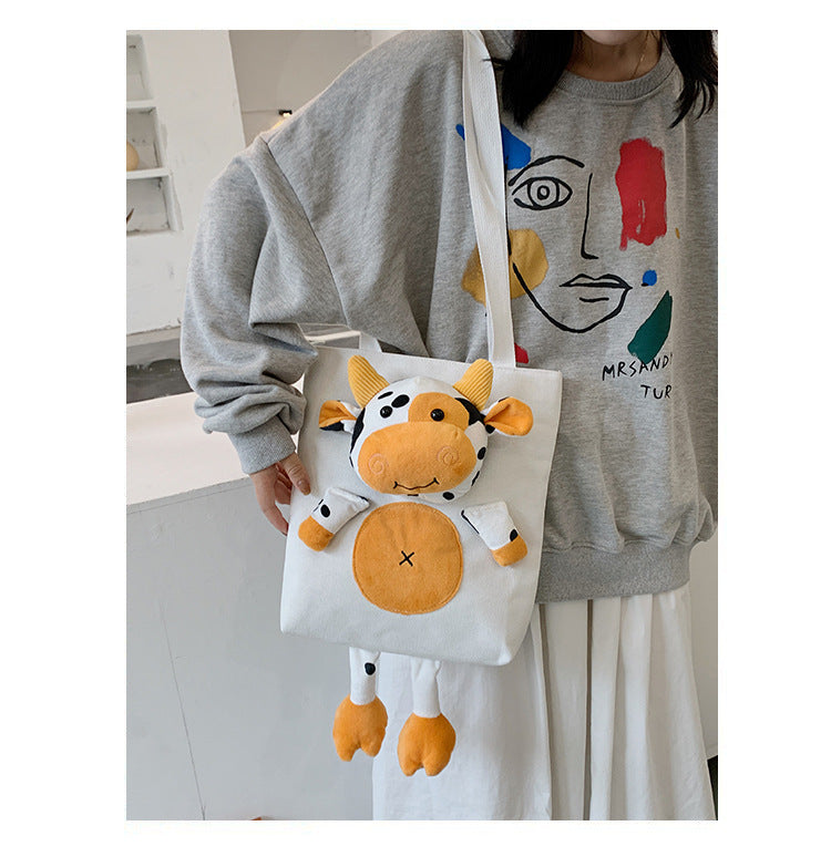 Venta al por mayor La bolsa de asas de la vaca de la lona