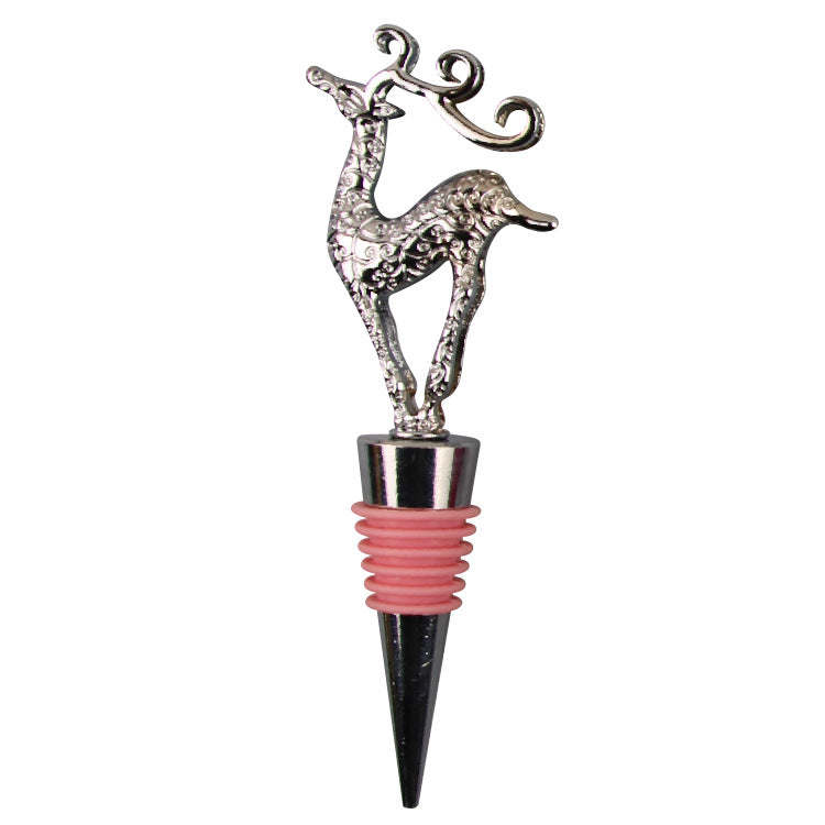 Wholesale DIY Silver Deer Zinc Alloy Red Wine Stopper Cream Knife Champagne Stopper