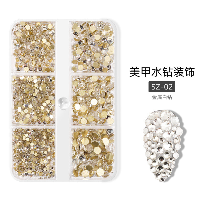 Wholesale Pearl 16-pack Nail Rhinestone Jewelry