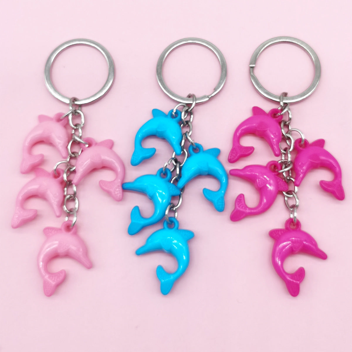 Wholesale Acrylic Dolphin Keychain Small Pendant Beauty Gifts