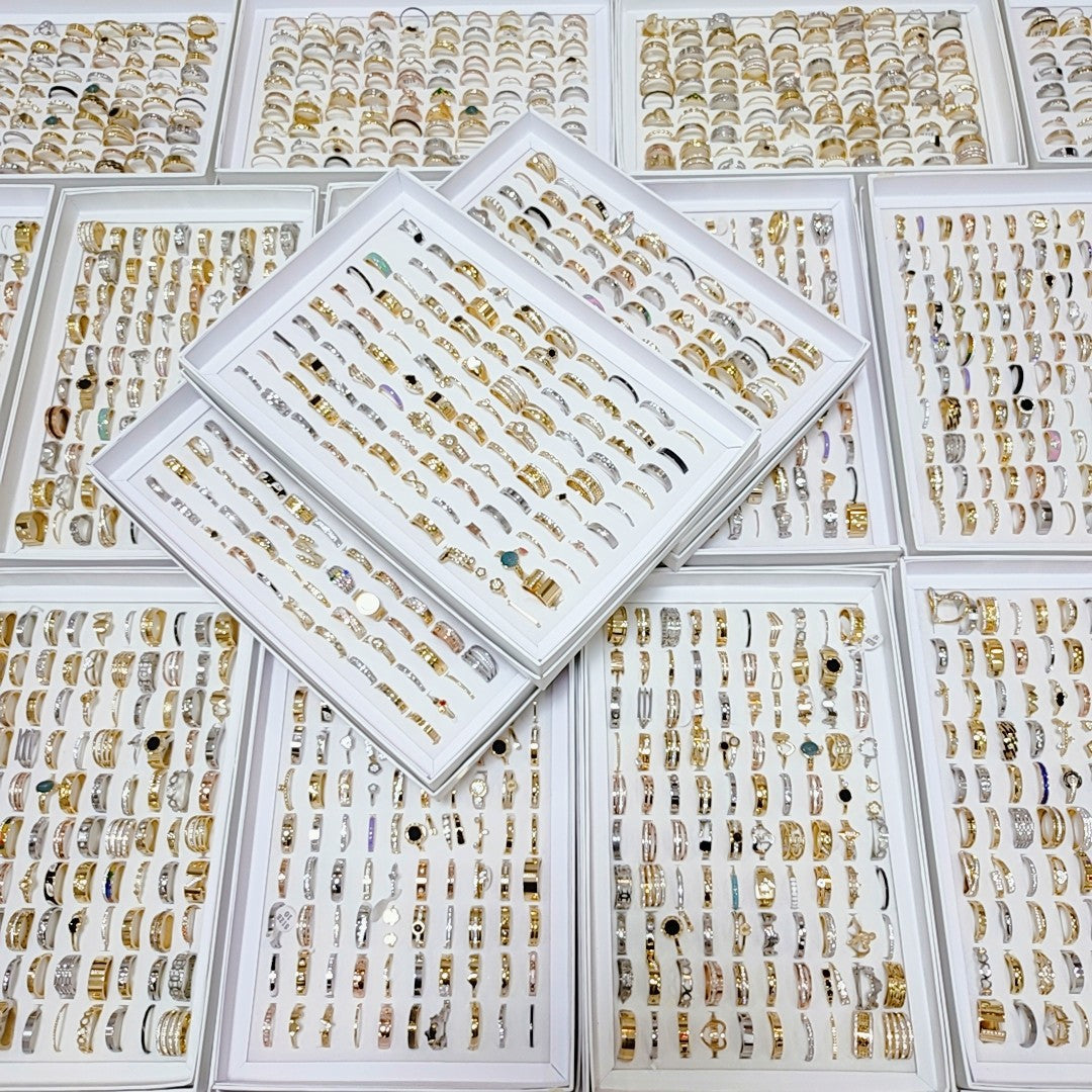 Anillo de acero de titanio 100pcs al por mayor