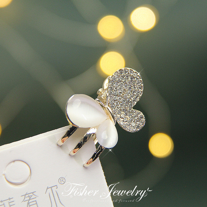 Wholesale 12pcs  Alloy Cat Eye Butterfly Hair Clips