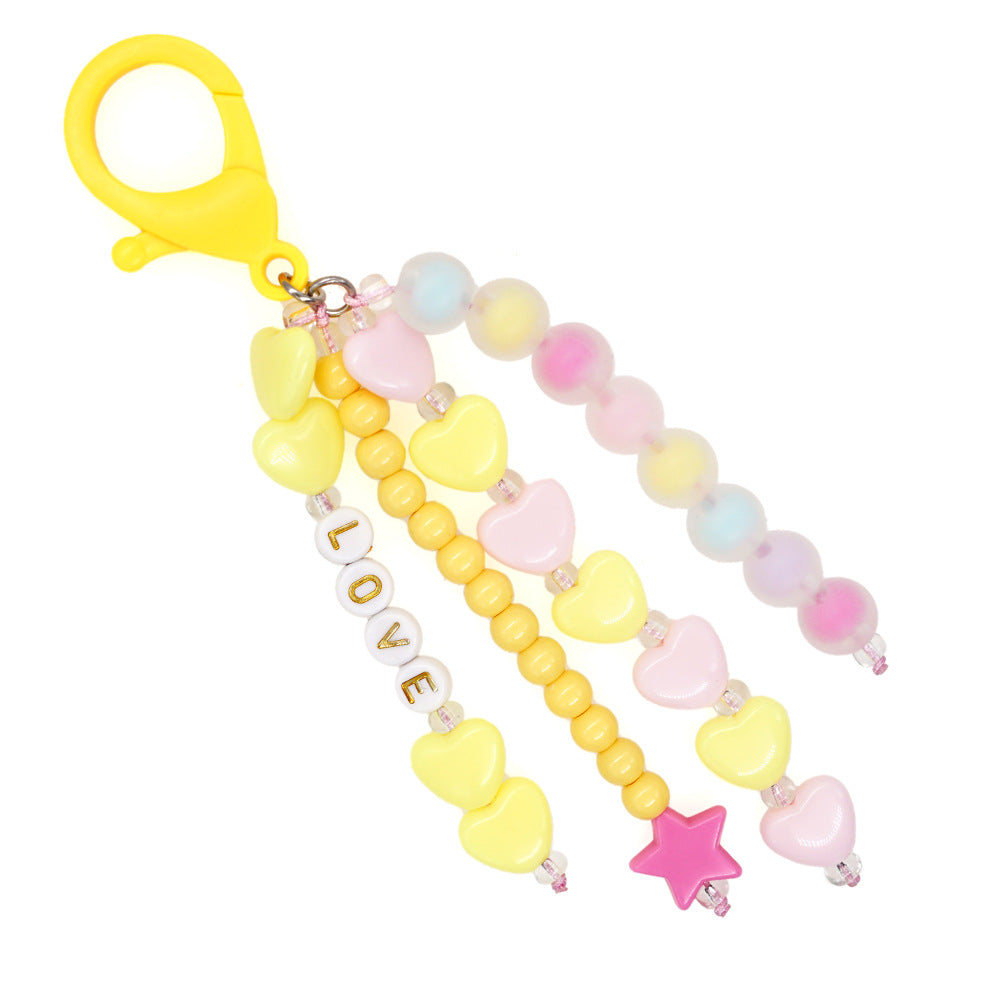 Wholesale Keychains Acrylic Anti-Lost Rice Beads