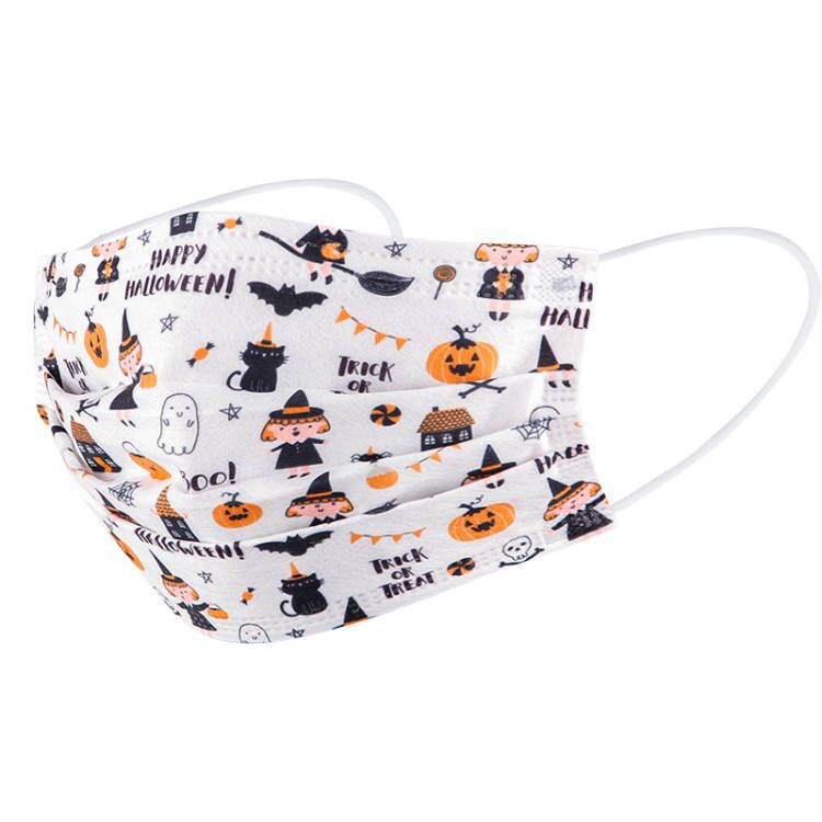 Wholesale 10pcs Halloween Disposable Masks with Meltblown Funny  Non-woven Fabric Face Masks