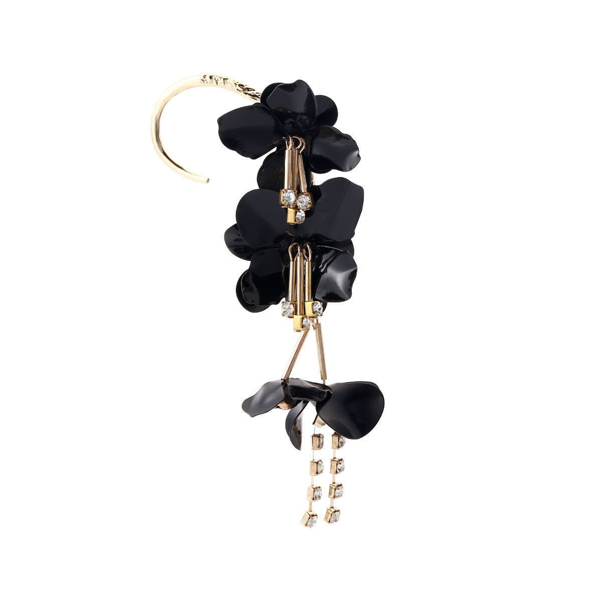 Wholesale Jewelry Long Multilayer Flowers Alloy Earrings