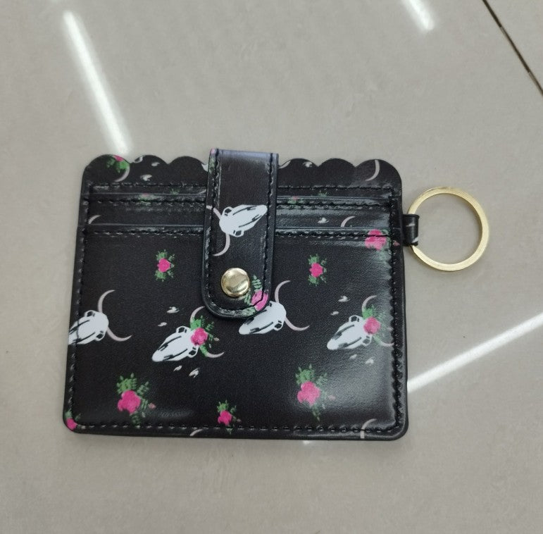 Bolsa de tarjeta de impresión de PU al por mayor llavero creativo