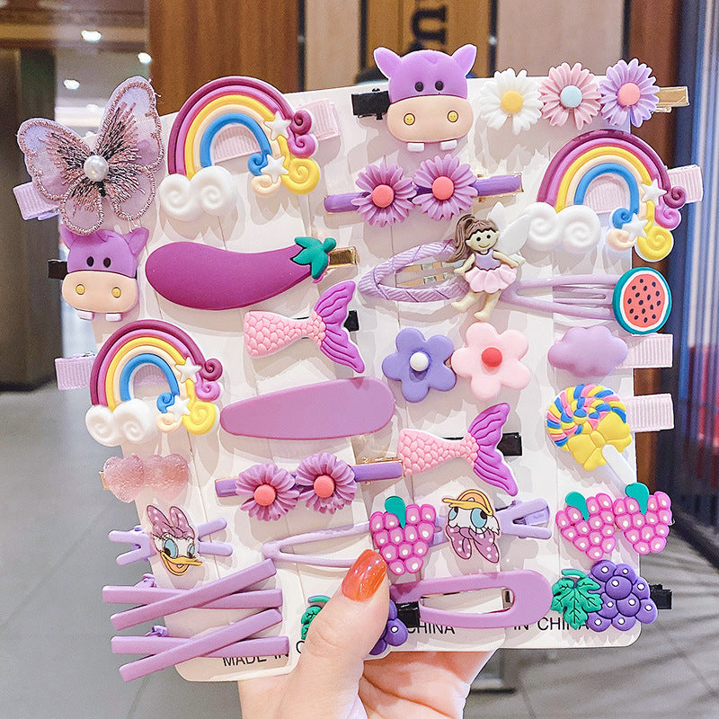 Wholesale Children's Cartoon Resin Hair Clips 20PCS