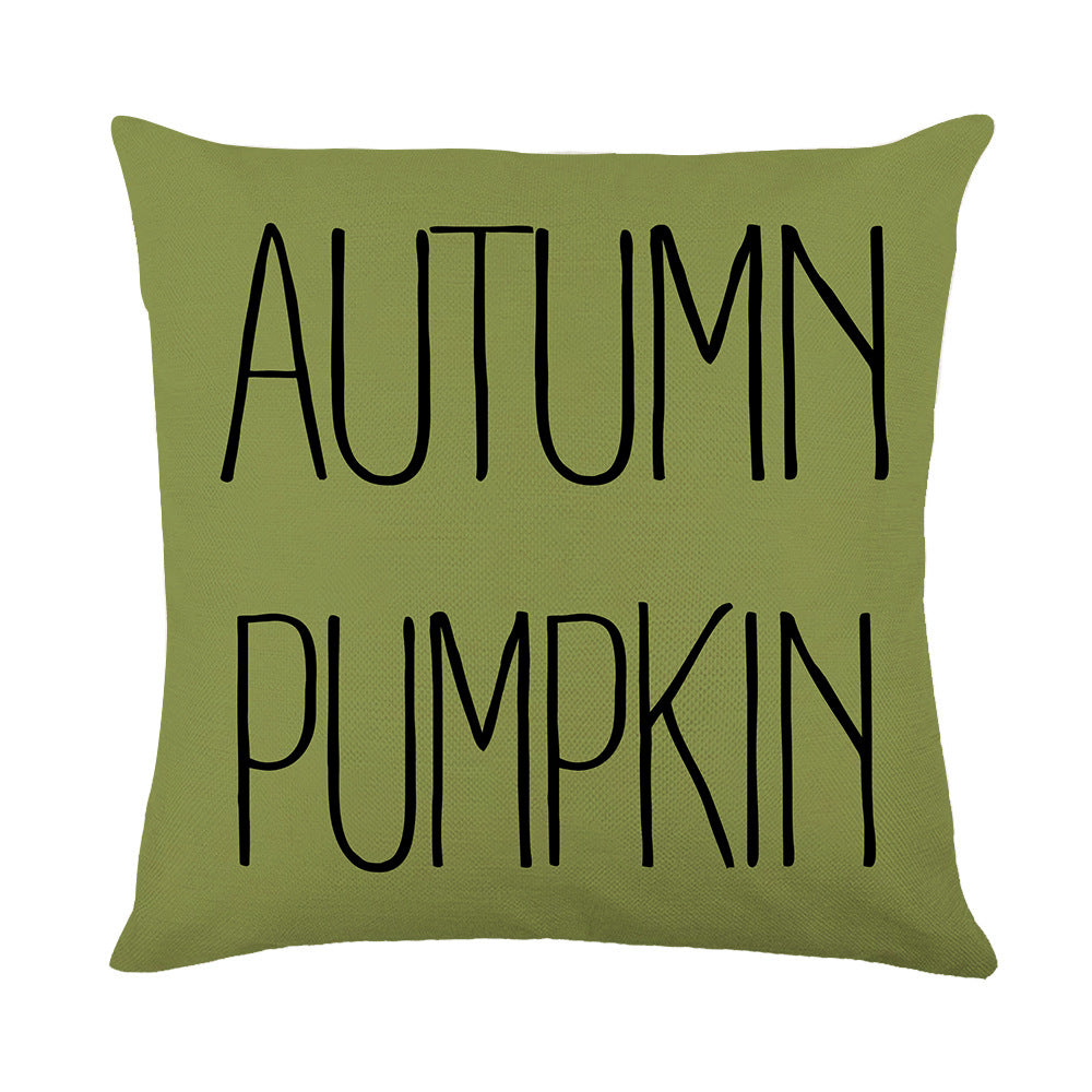 Wholesale Thanksgiving Throw Pillow Cover Linen Maple Leaf Printing Home Pillow Cushion Cover