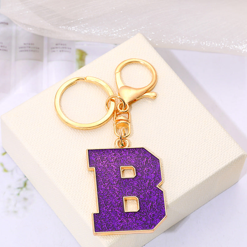 Wholesale Creative Alloy Jewelry 26 English Alphabet Keychain
