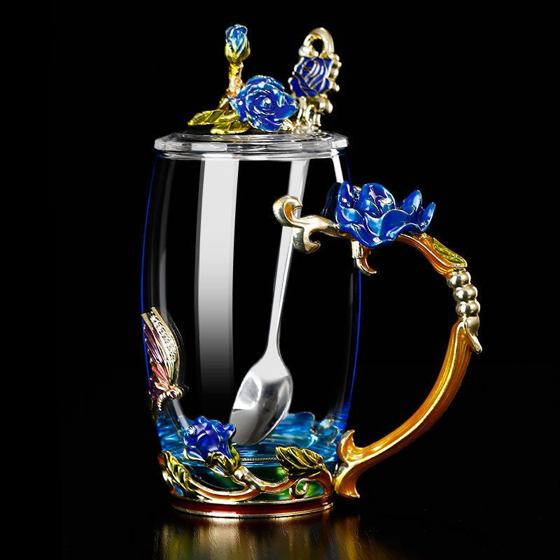 Wholesale Heat-resistant Glass Enamel Water Cup