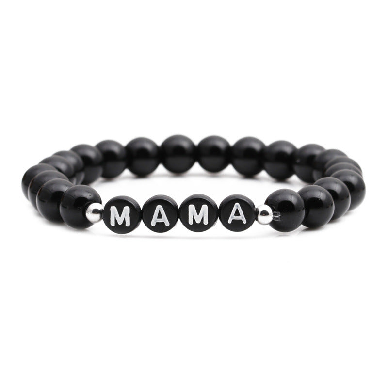 Wholesale Mother's Day Letter Stone Beads Bracelet