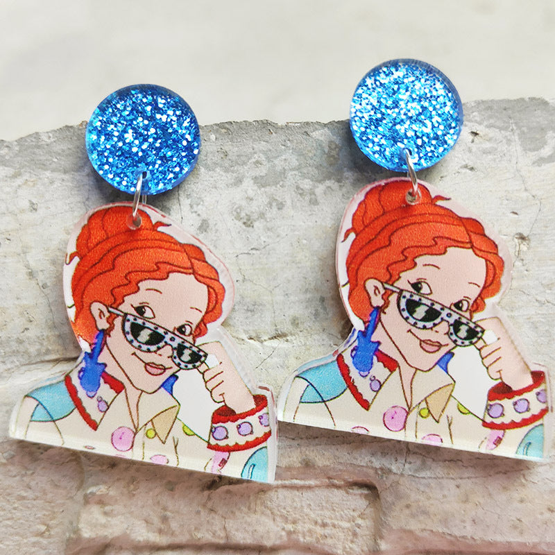 Wholesale 2 Pairs/Pack Teacher's Day Acrylic Earrings