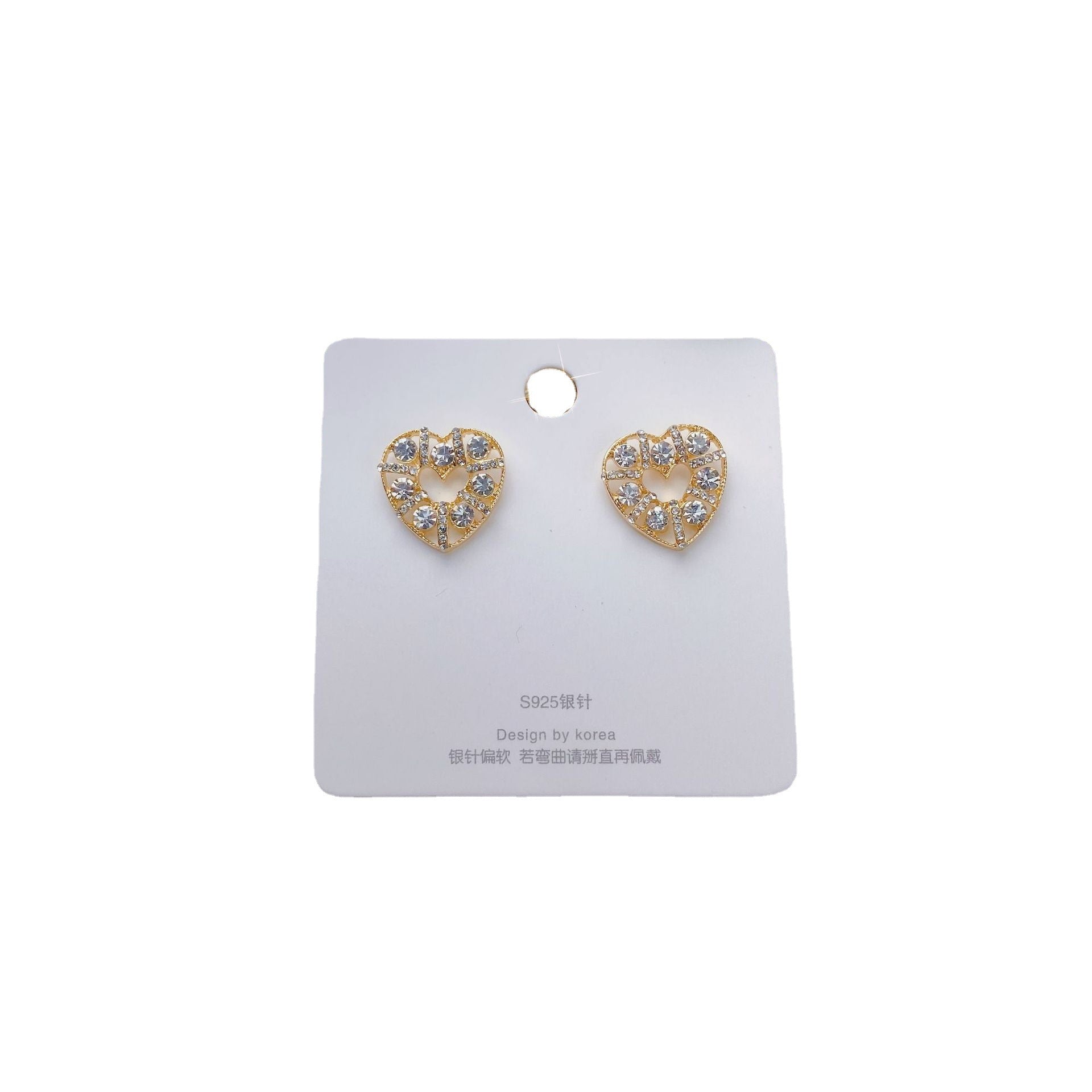 Wholesale Hollow Pearl Heart Alloy Earrings