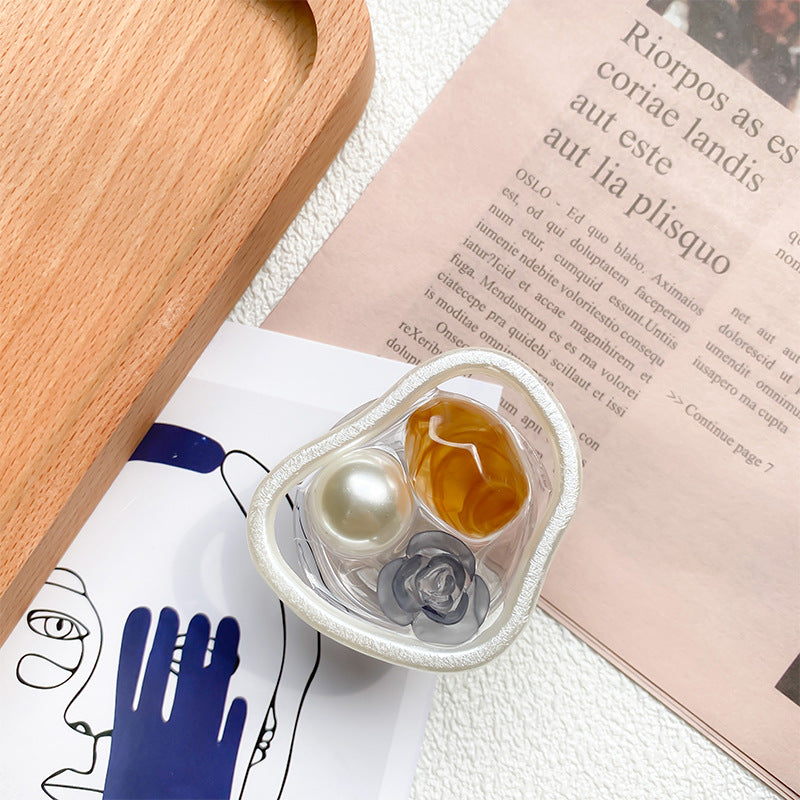 Titular de teléfono móvil de epoxi de mármol perla al por mayor