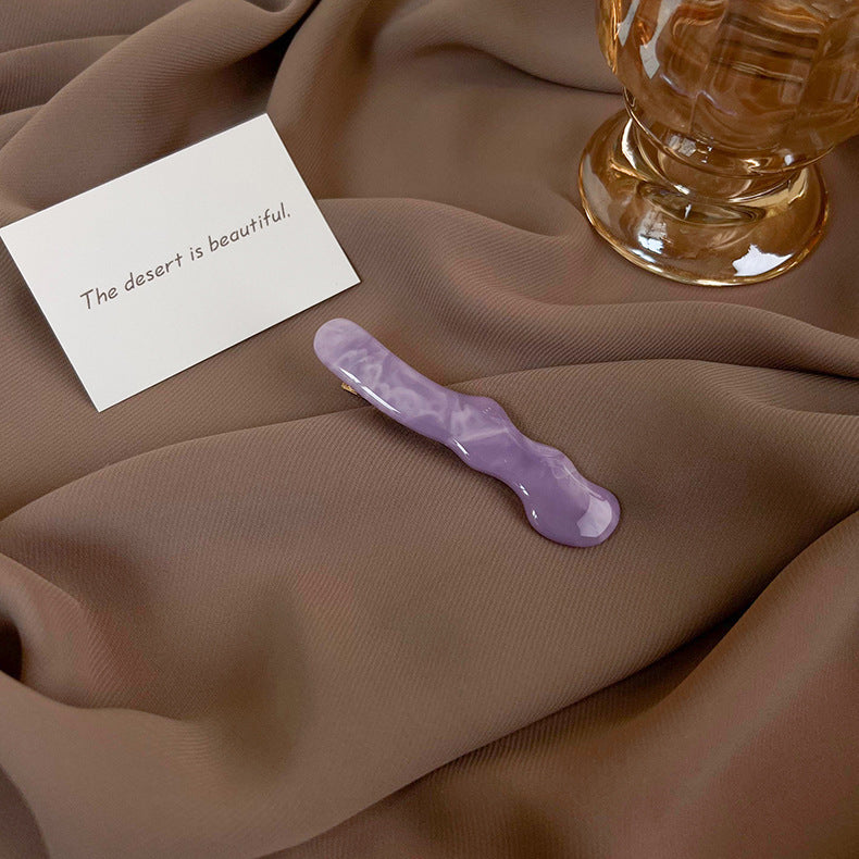 Wholesale Water Ripple Wave Colorful Acrylic Duckbill Hair Clips