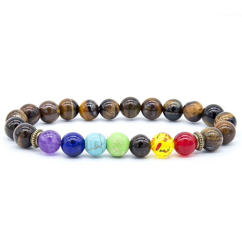 Wholesale Beaded Colorful Agate Volcanic Stone Bracelets