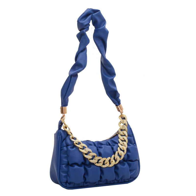 Wholesale Pleated Chain PU Shoulder Bag