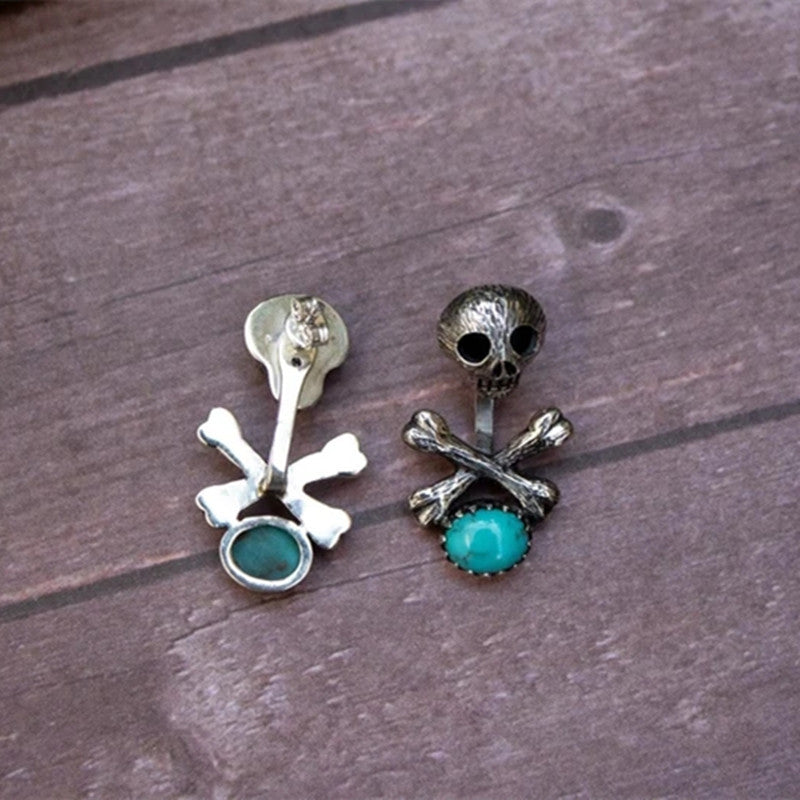 Wholesale Vintage Skull Bones Alloy Earrings