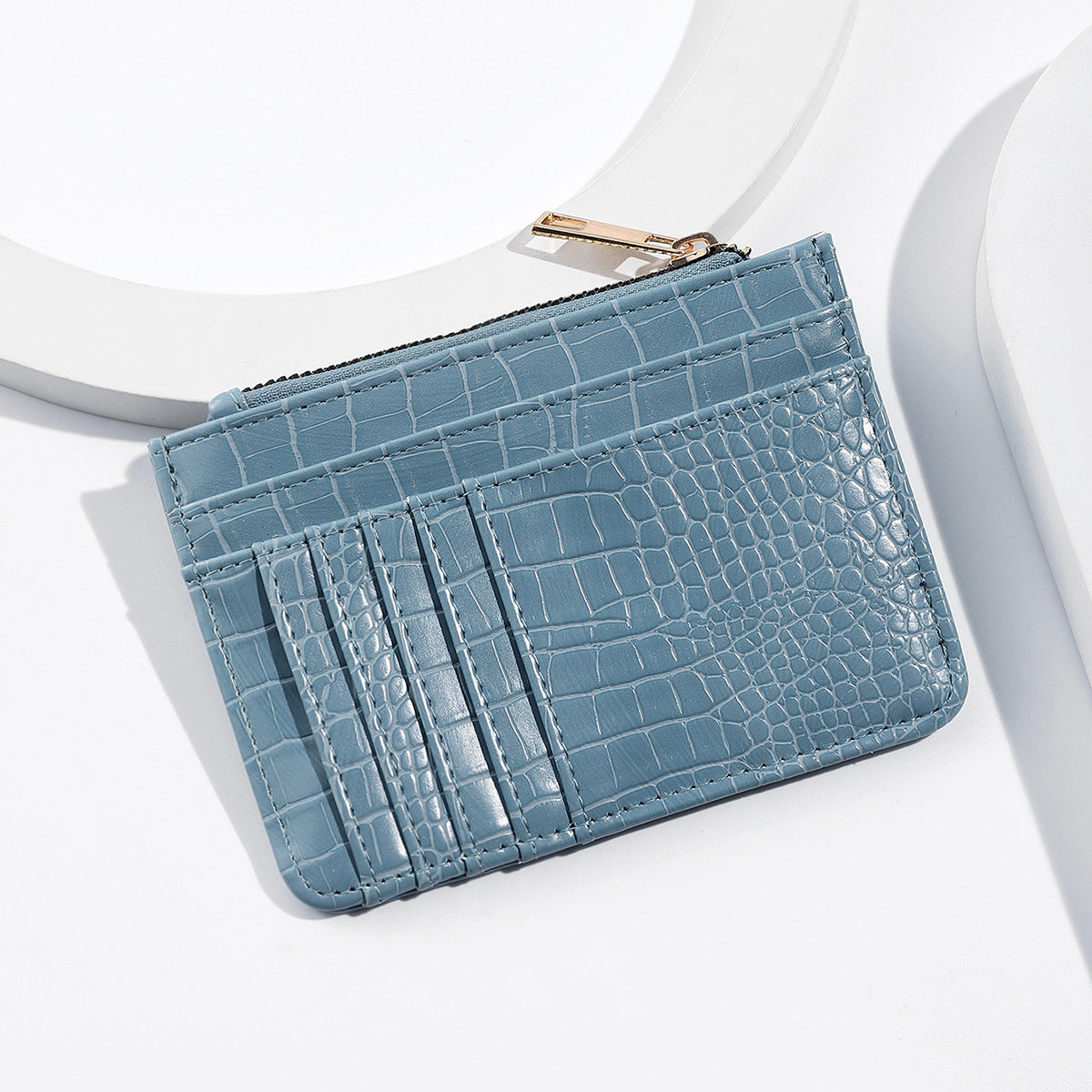 Titular de la tarjeta de patrón de piedra de PU al por mayor