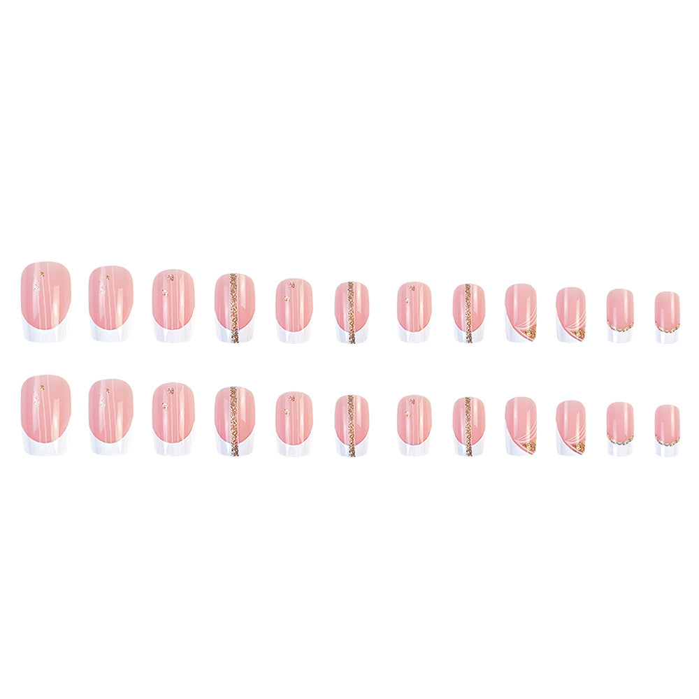 Wholesale Plastic French Glitter Line Nail Art Chips