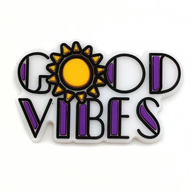 Wholesale 100pcs Cartoon Purple DIY Silicone Shoe Buckle