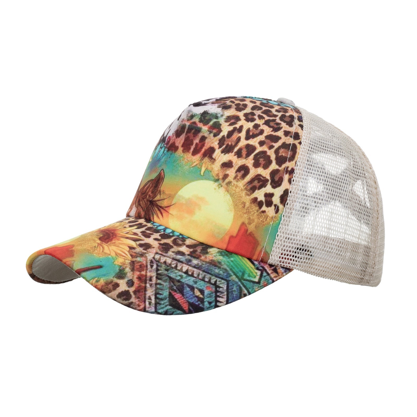 Wholesale Polyester Horse Print Baseball Cap