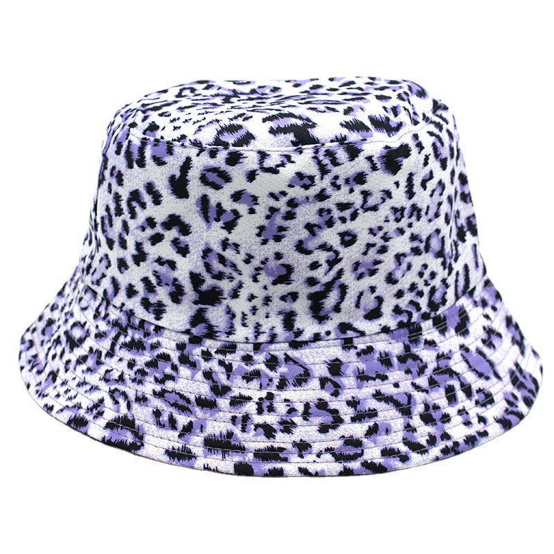 Wholesale Cotton Polyester Leopard Print Reversible Bucket Hat