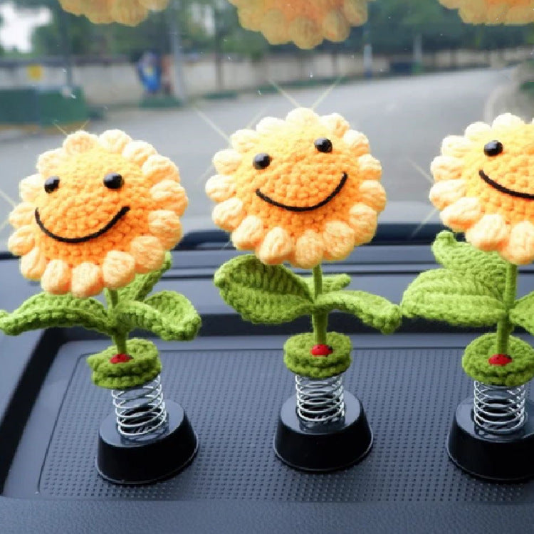 Wholesale Handmade Wool Sunflower Car Interior Accessories