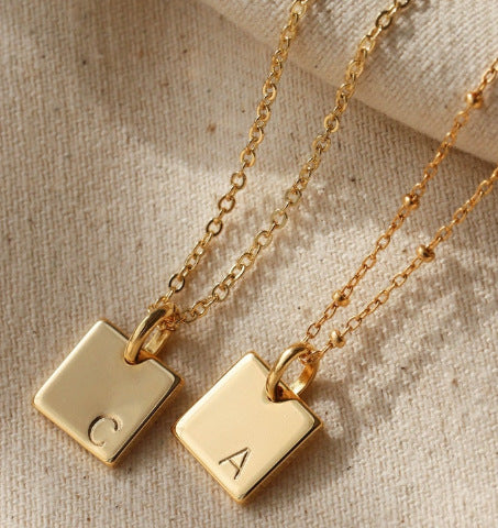 Wholesale English Alphabet Stainless Steel Necklaces