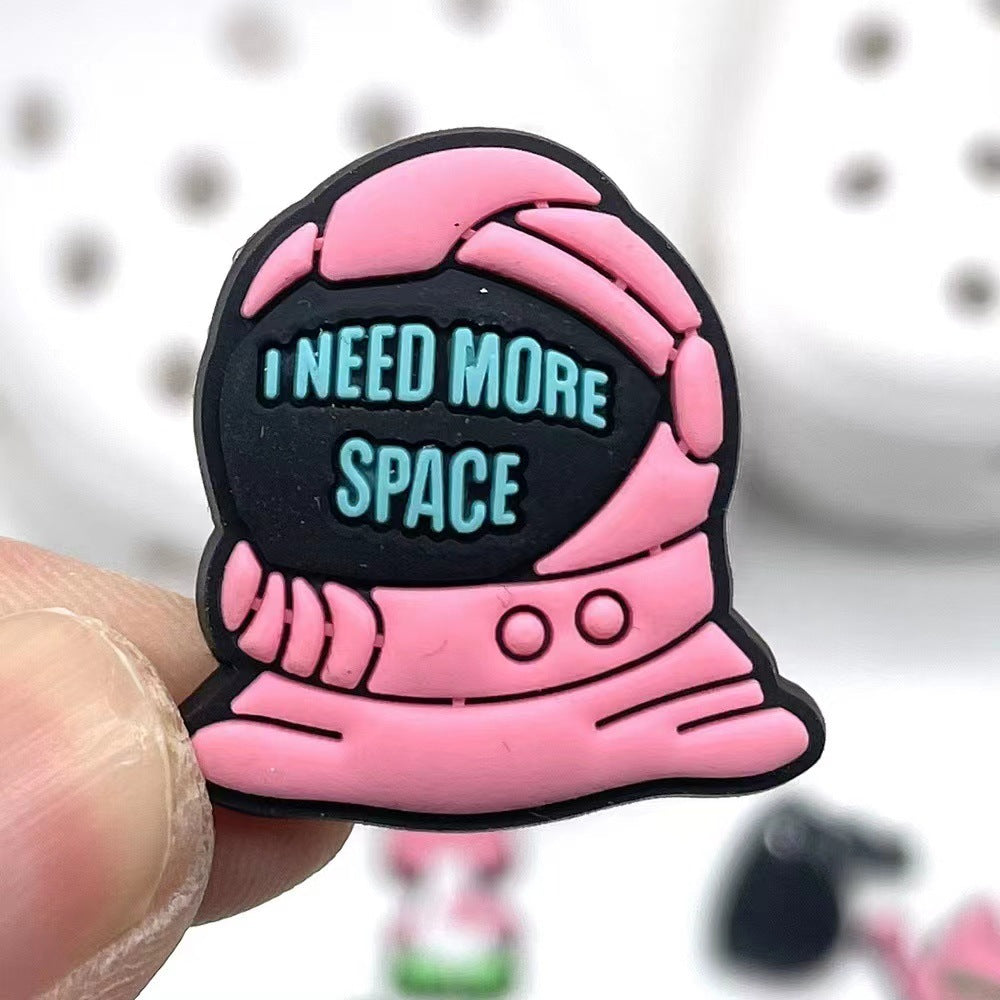 Wholesale 100PCS Cartoon Pink DIY Silicone Shoe Buckle