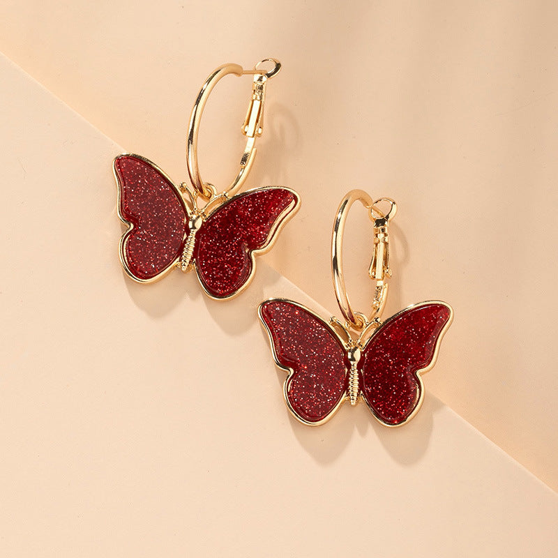 Wholesale Butterfly Alloy Ear Studs